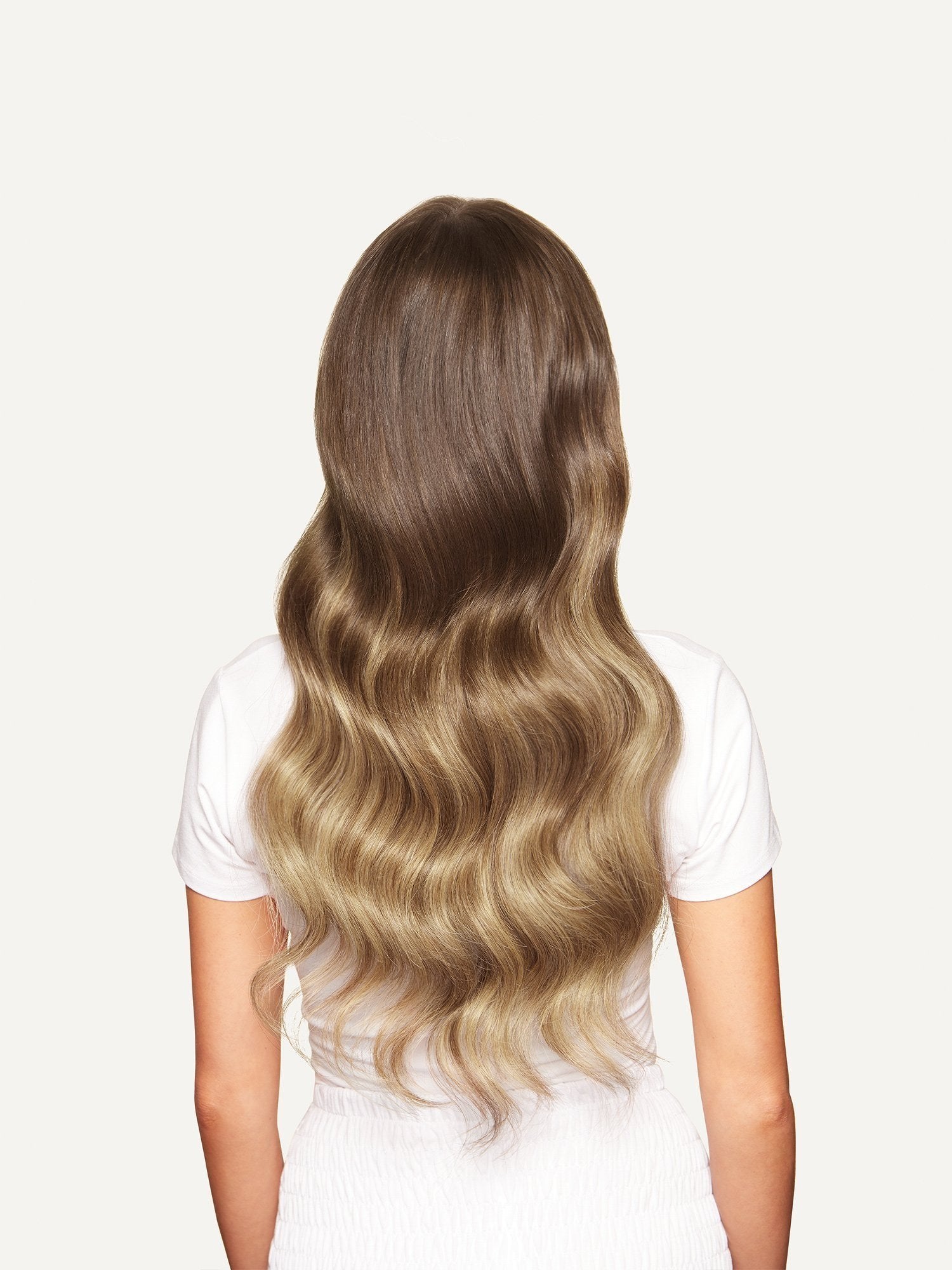 Invisible Seamless Halo Hair Extensions - Ash Brown Balayage - SashBeauty