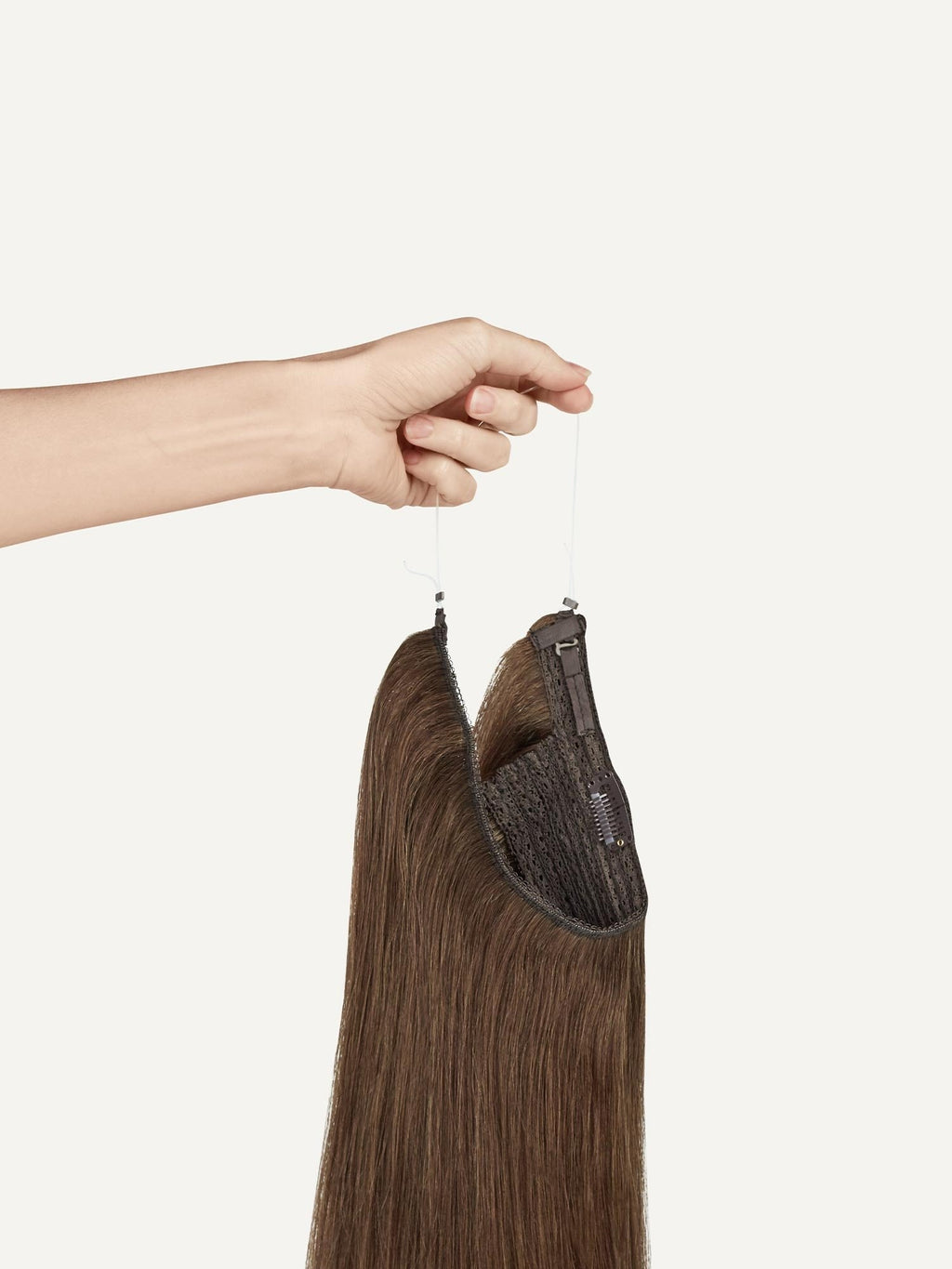 Invisible Seamless Halo Hair Extensions - Chestnut Brown - SashBeauty