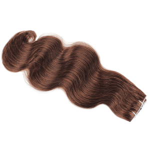 Invisible Skin Weft tape -in Extension - Auburn Brown - SashBeauty