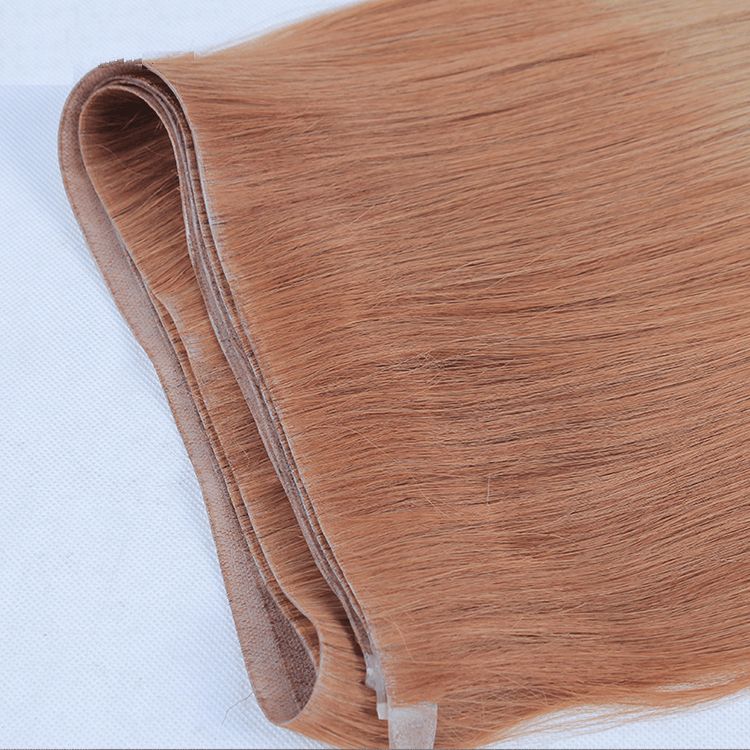 Invisible Skin Weft tape -in Extension - Medium Auburn Brown Ombre - SashBeauty