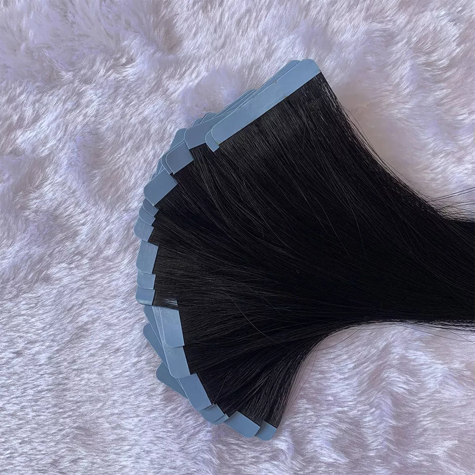 Injected invisible PU tape -in Extension - Jet Black hair extension