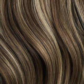 invisible wire Halo Hair Extensions - Ash Brown Highlights - SashBeauty