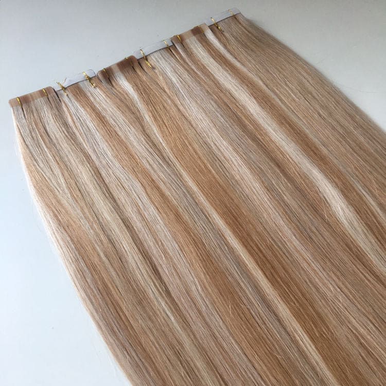 100% Invisible Remy Champagne Blonde Highlights (P10/16/60) Remy Tape-In Hair Extensions (55g - 175g)