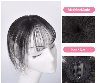 Jet Black Classic 3D Sash Clip-on Bangs - SashBeauty