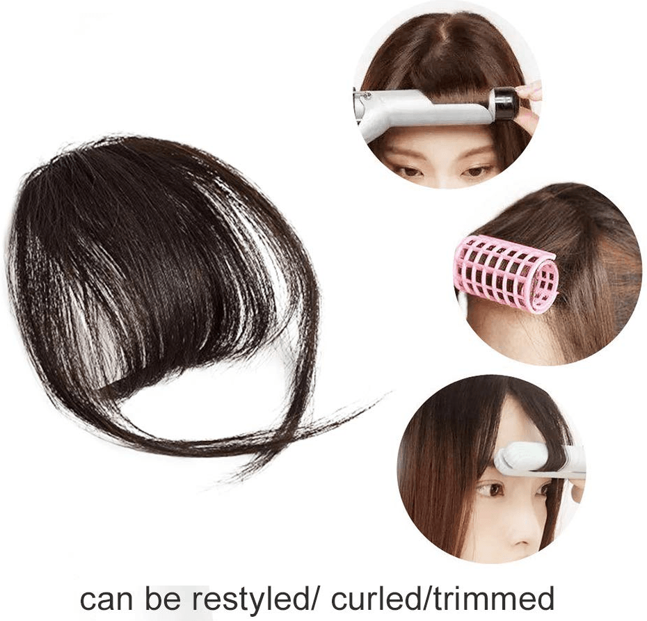 Jet Black Classic 3D Sash Clip on Bangs Sashlabelle Hair Canada