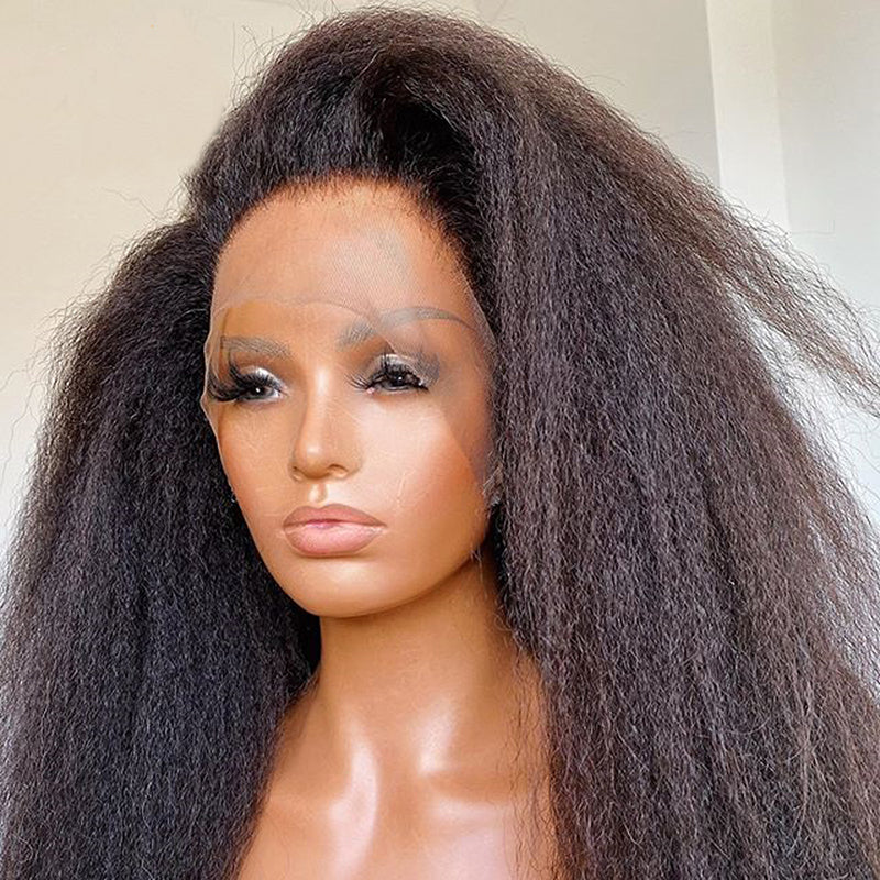 13*4 Lace Front Kinky Straight Wig - Natural color