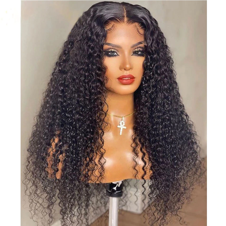 4*4 Lace Front 4A HD Wig Wet N Wavy Deep - Natural color