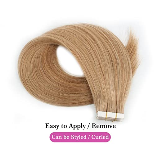 Invisible-tape tape -in Extension - Warm dirty Blonde Highlights (R16/27)