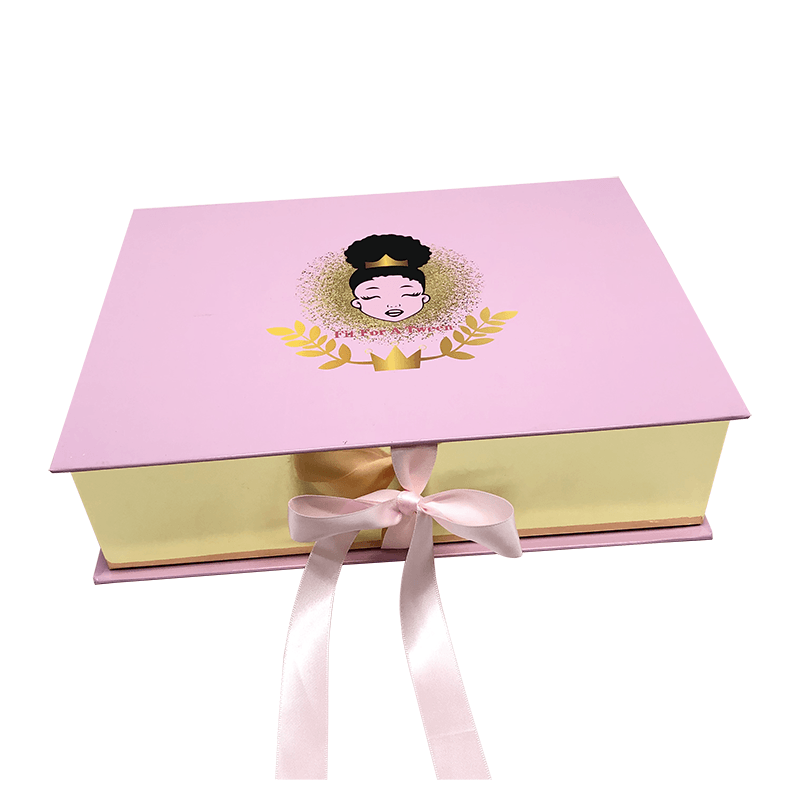 Luxury Satin Silk Aligned hair extension Packaging Box - SashBeauty