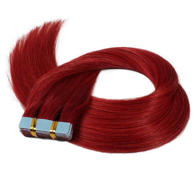 Mini Tape In Human Hair Extensions - red Wine - SashBeauty