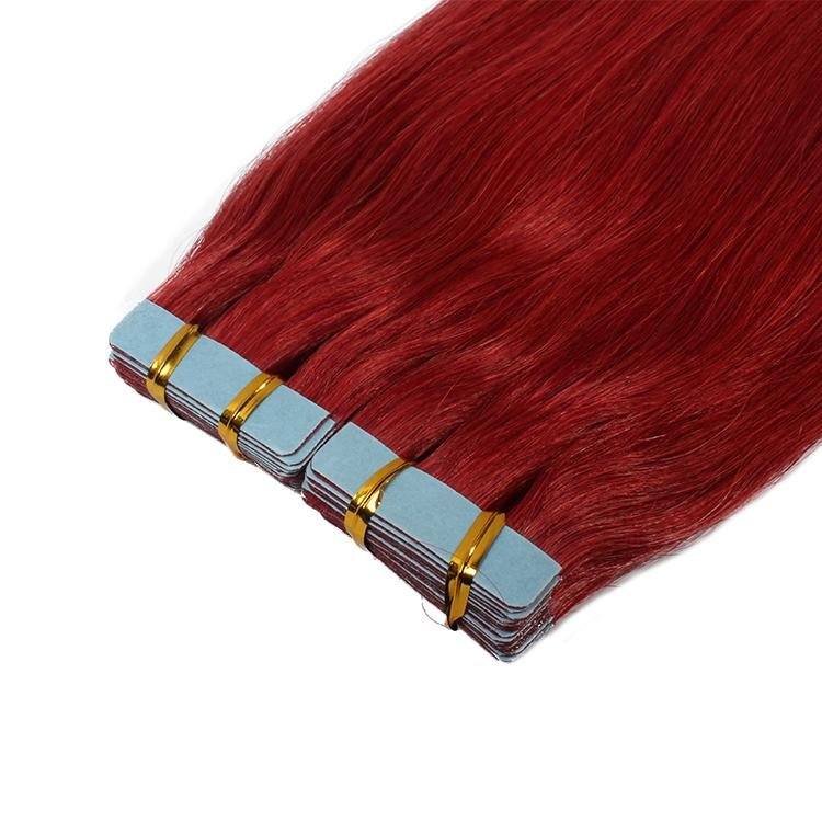 Mini Tape In Human Hair Extensions - red Wine - SashBeauty