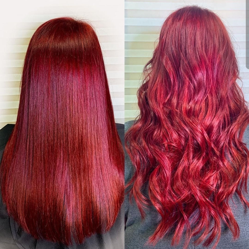 Mini Tape In Human Hair Extensions - red Wine - SashBeauty