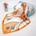Multi colored Digital Print Silk Satin Hair Scarf - SashBeauty