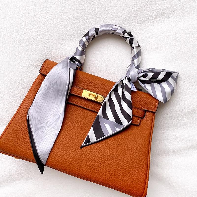 Narrow Strip Satin Silk Scarf Accessory - SashBeauty