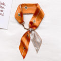 Narrow Strip Satin Silk Scarf Accessory - SashBeauty