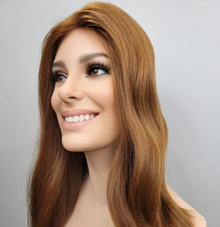 Level 7 copper Natural Red 100% Premium Mongolian Silk Base front mono-topper Canada