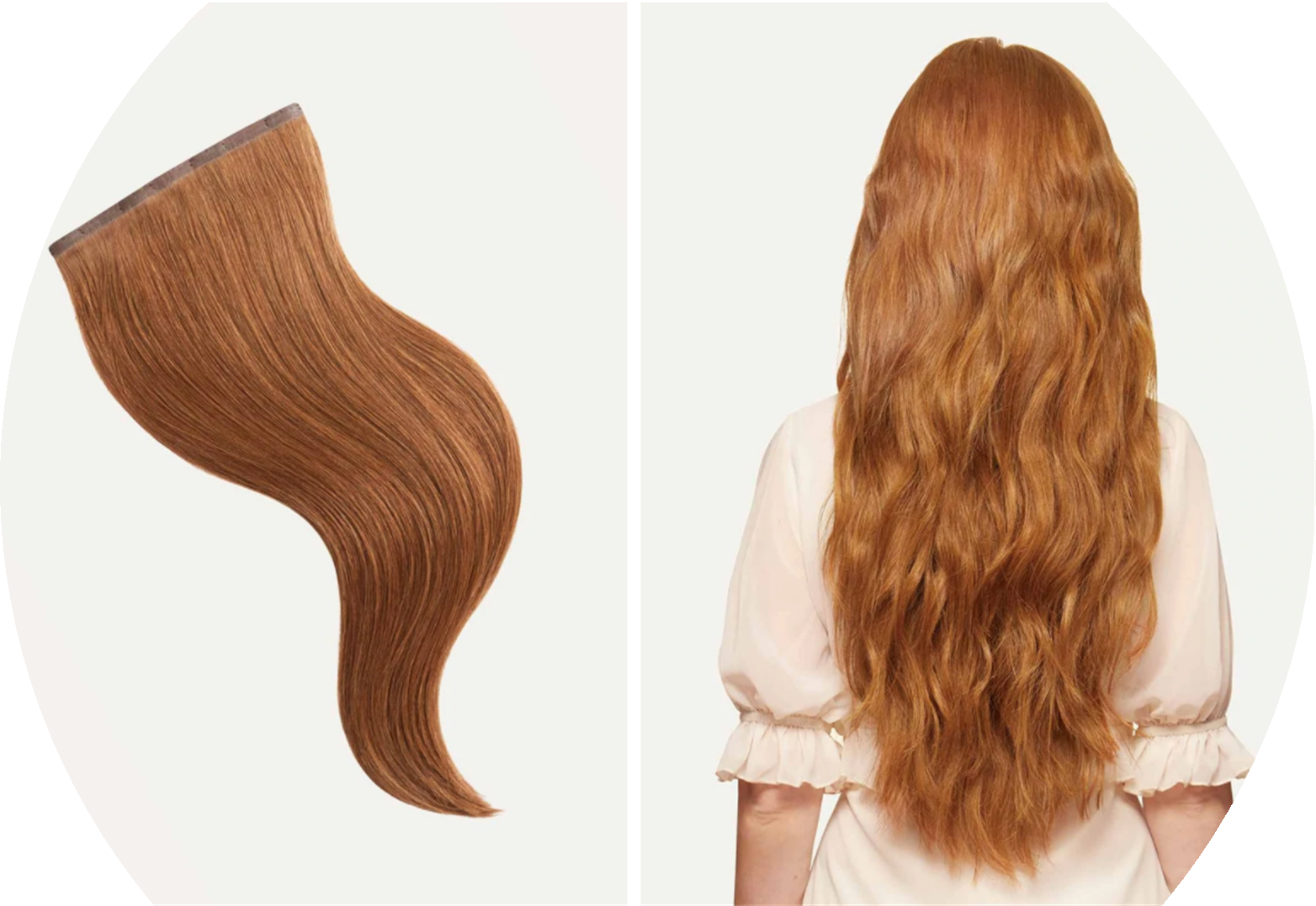 Natural Red 100% Human Clip-Ins Remy Hair Extensions