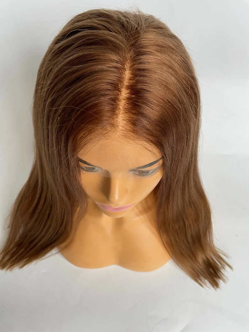 Natural Red Wig HD Silk Base European Hair Invisible Knots