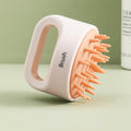 Orange-Pink Non Slip Hand Held Scalp Massage Brush - SashBeauty