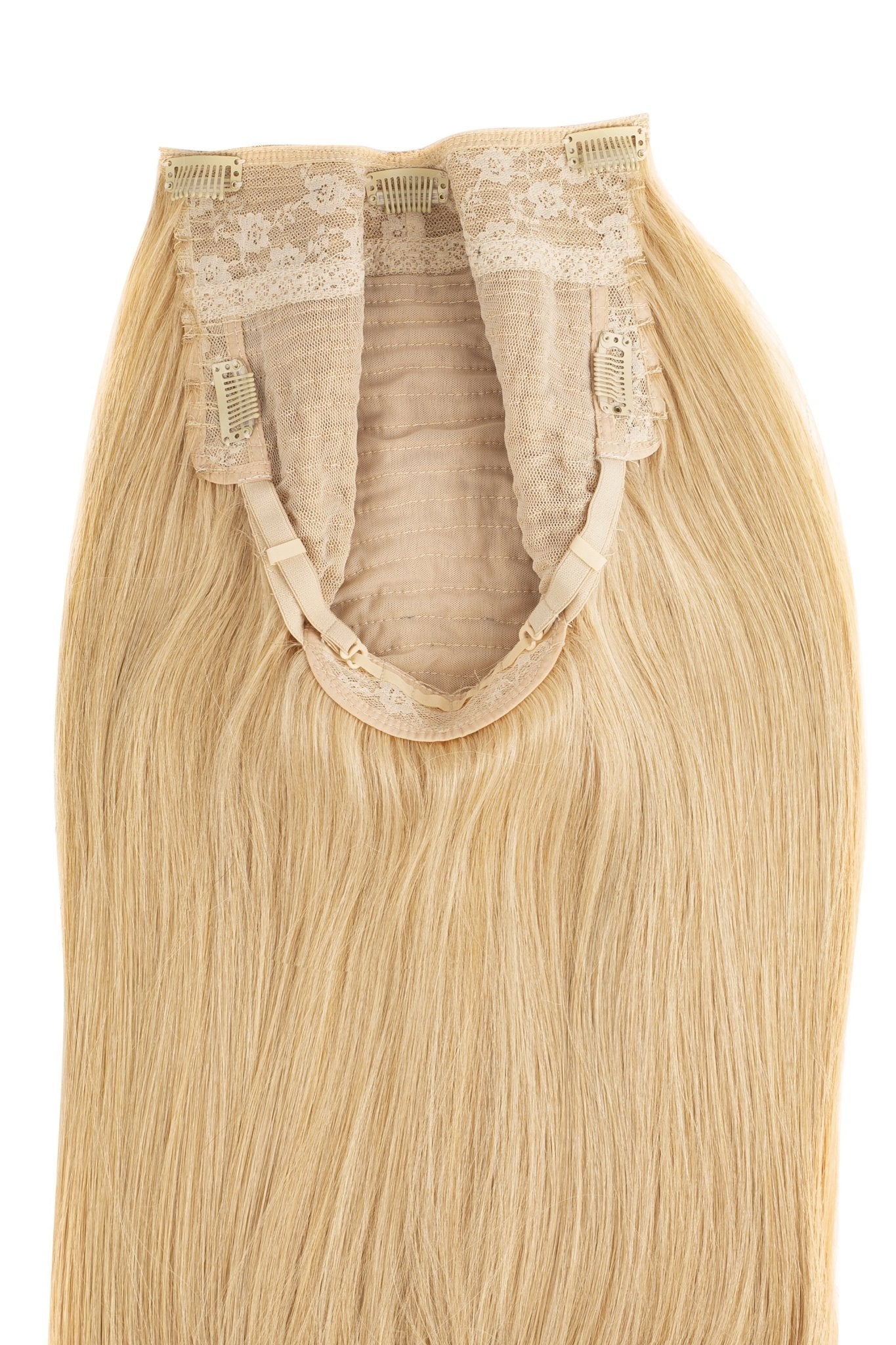 Platinum Blonde Clip-in Half Wig Extension - SashBeauty