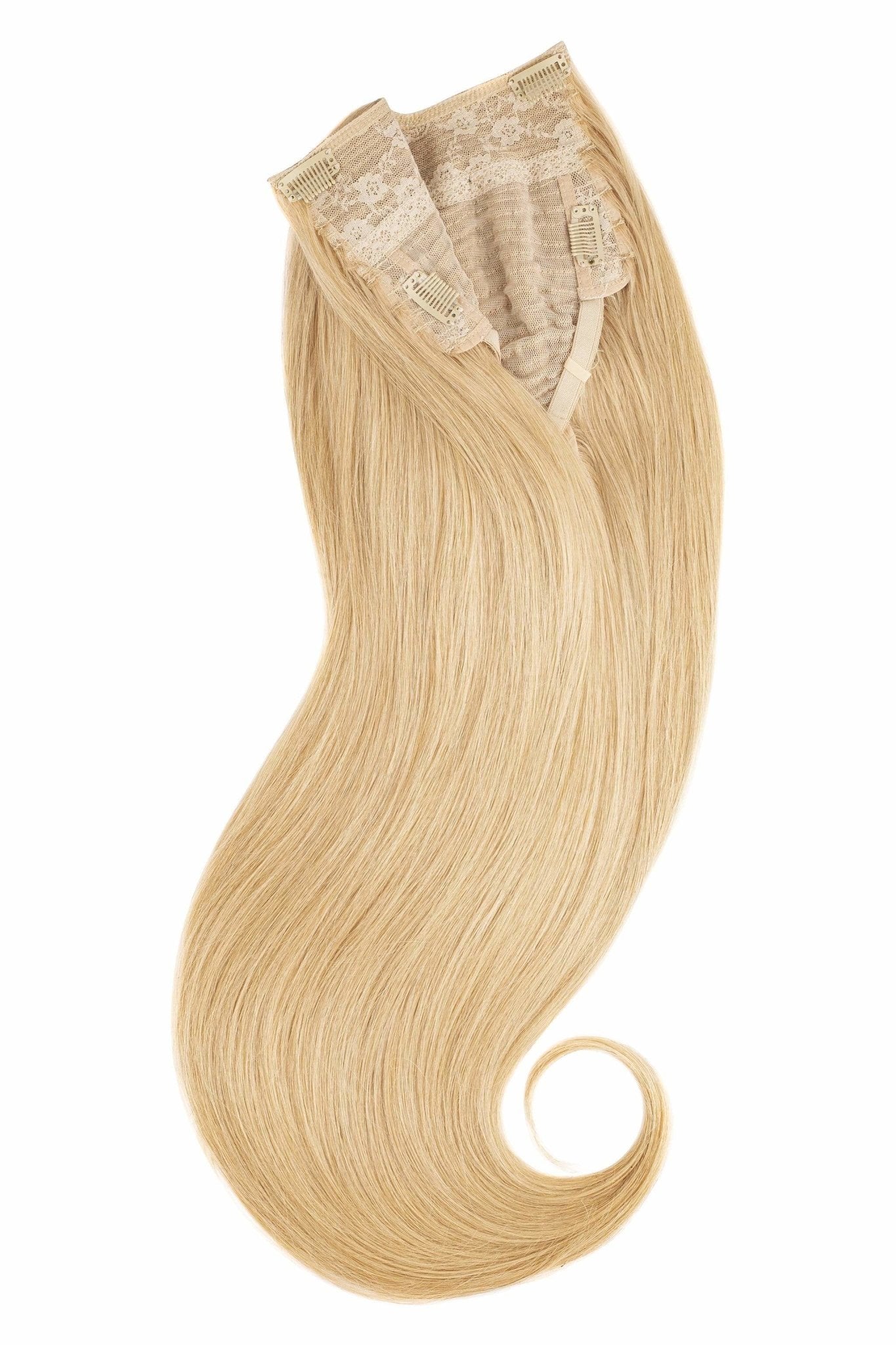 Platinum Blonde Clip-in Half Wig Extension - SashBeauty