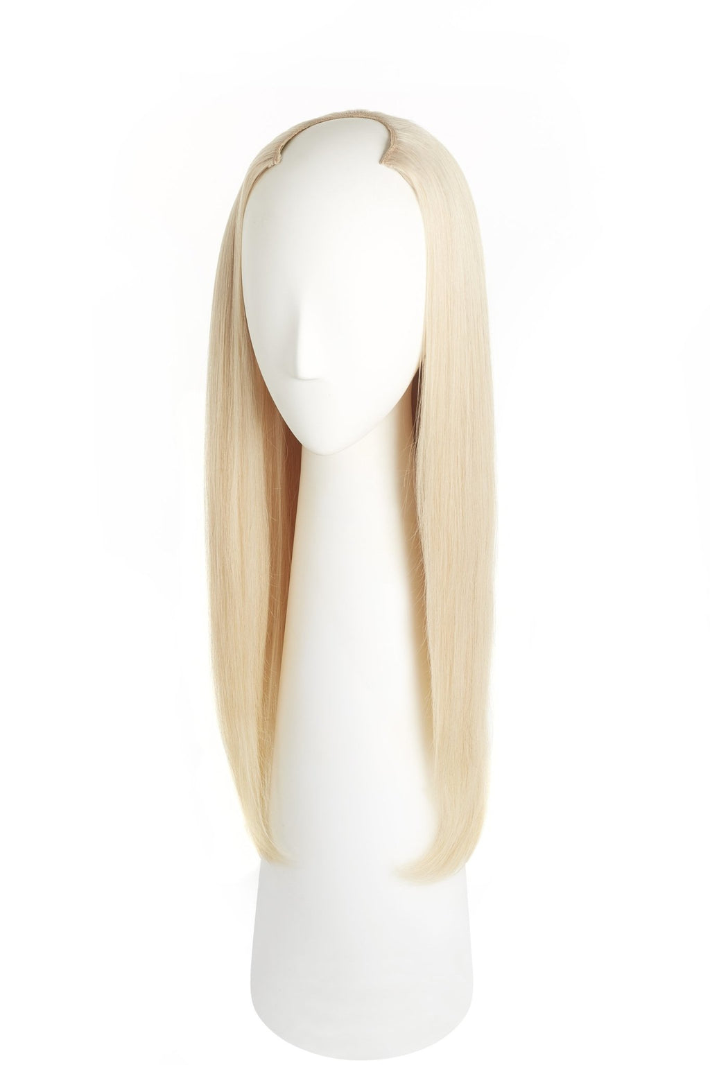 Platinum Blonde Clip-in Half Wig Extension - SashBeauty