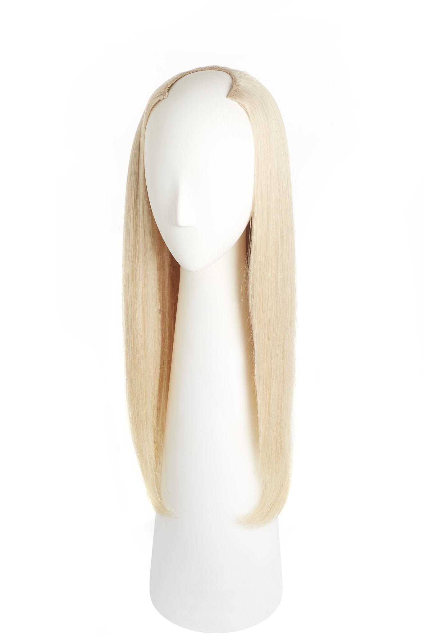 Platinum Blonde Clip-in Half Wig Extension - SashBeauty