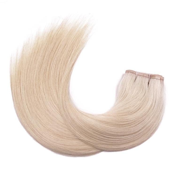 NO SEWING, NO GLUE, Hole Weft 100% Human Hair Extensions 160g/Pack ...