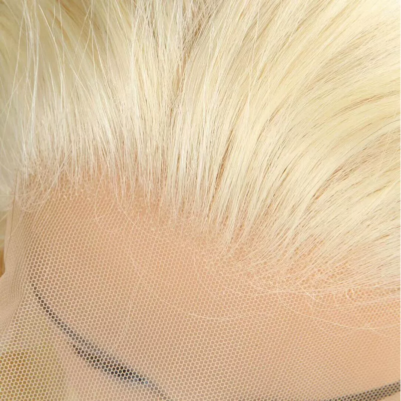 Platinum Blonde 100% Remy Hair Wigs for thin hair