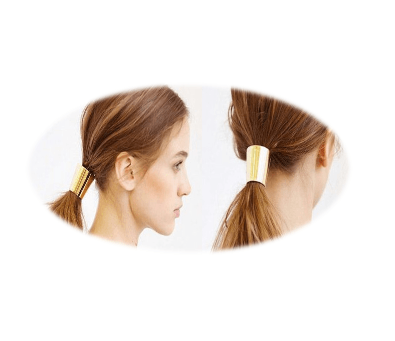 Ponytail Holder: Long Elastic Ring cuff - SashBeauty