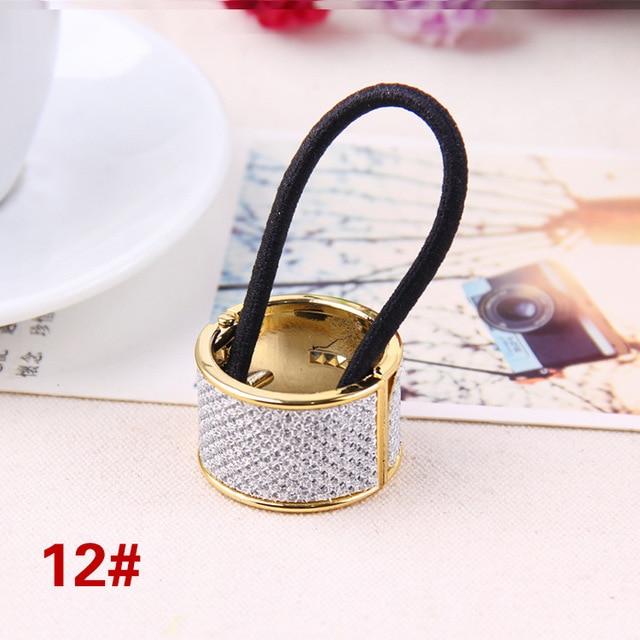 Ponytail Holder: Sparkly Silver Multicolor - Elastic Ring - SashBeauty