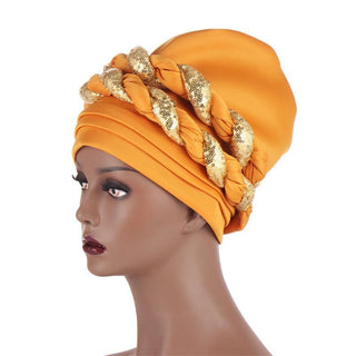 Pre- Braided Turban - head covering - SashBeauty