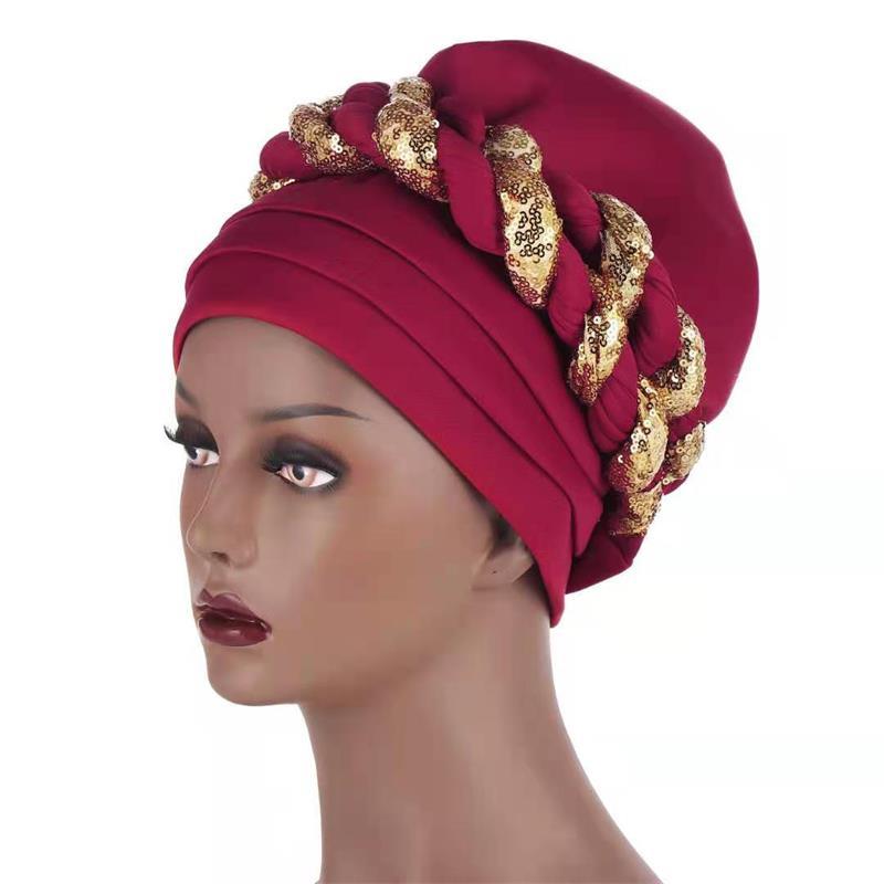 Pre- Braided Turban - head covering - SashBeauty