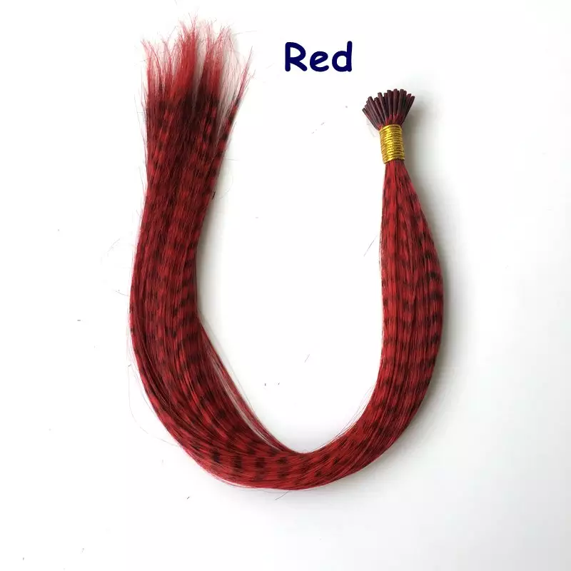 18" Pink rooster feather hair extensions Kit