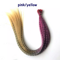 18" yellow/Gold rooster feather hair extensions Kit