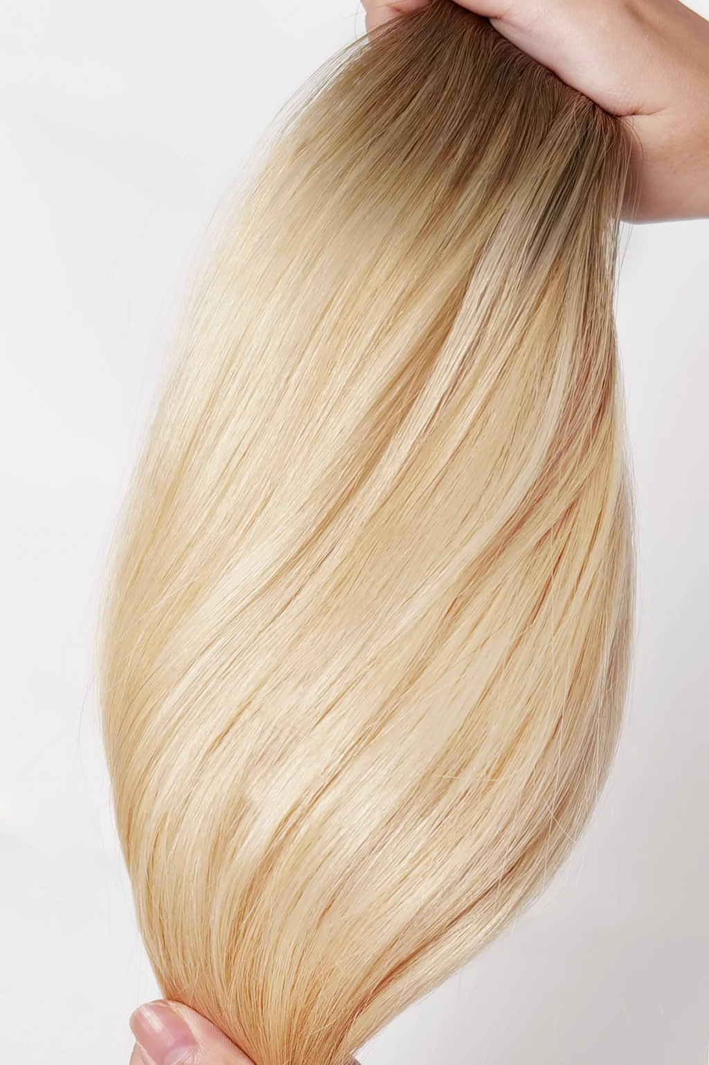 Invisible-tape tape -in Extension - Rooted Platinum Blonde Balayage (R8/613)