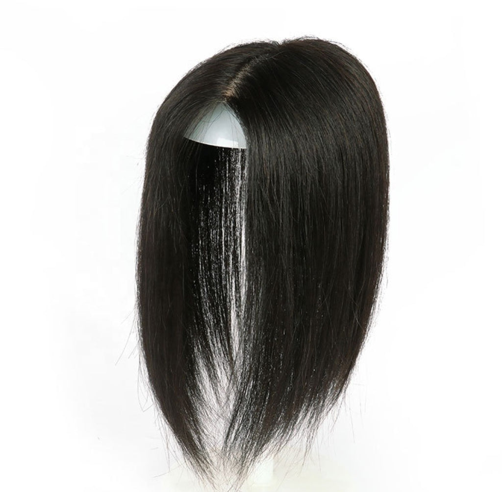 100% Remy Human Hair Off Black Hair Topper Canada