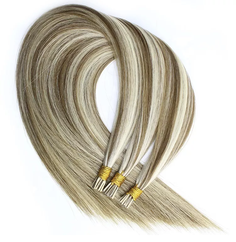Natural Blonde Highlight (#8/22) 100% Remy Human Hair I Tip Extensions Pre Bonded i-Tip Hair Extensions 1g/s 50-100gram
