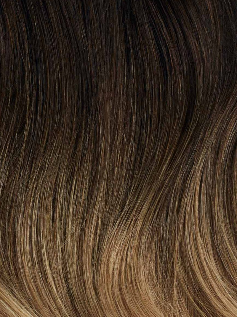 Classic Dark Brown Ombre 100% Clip-In Remy Hair Extensions