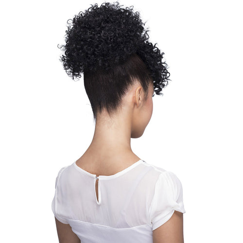 8" High Puff Afro Kinky with Bangs - Off Black