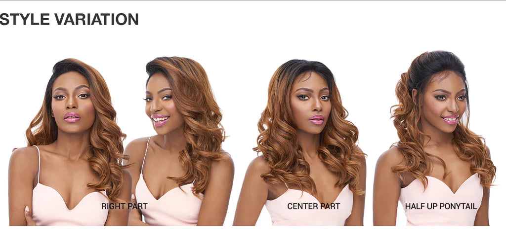 Golden Brown + DARK ROOTS gradient Premium Hair WIG