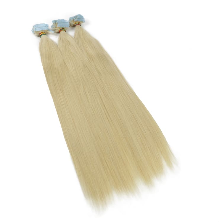 100% Remy Tape in Human hair extensions - European Butter Blonde (613) - 55g - 175g)