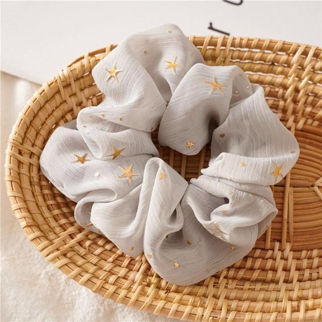 Sashy Oversize Star Gauze Scrunchie Set - SashBeauty