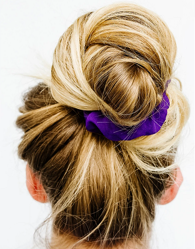 Short Balayage Blonde - Short Chignon Scrunchies - Messy Hair Bun - SashBeauty