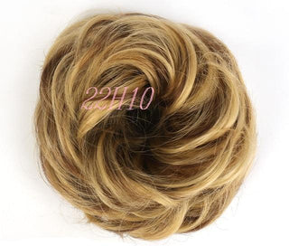 Short Balayage Blonde - Short Chignon Scrunchies - Messy Hair Bun - SashBeauty