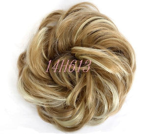 Short Balayage Blonde - Short Chignon Scrunchies - Messy Hair Bun - SashBeauty
