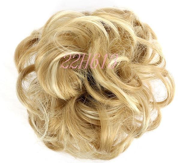 Short Balayage Blonde - Short Chignon Scrunchies - Messy Hair Bun - SashBeauty