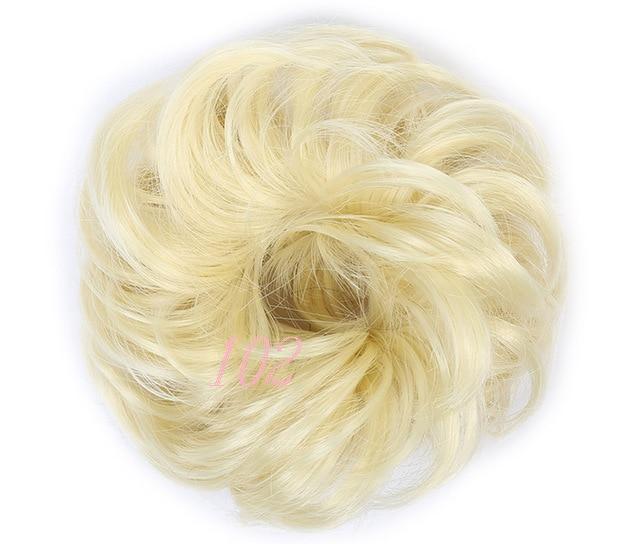 Short Beach Blondes Chignon Scrunchies - Messy Hair Bun - SashBeauty