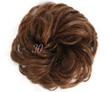 Short Chocolate Brown Chignon - Messy Hair Bun - SashBeauty