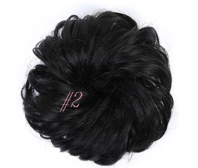 Short: Grey Shades - Short Chignon Scrunchies - Messy Hair Bun - SashBeauty